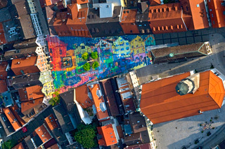 Kandinsky für Weilheim - Luftaufnahme